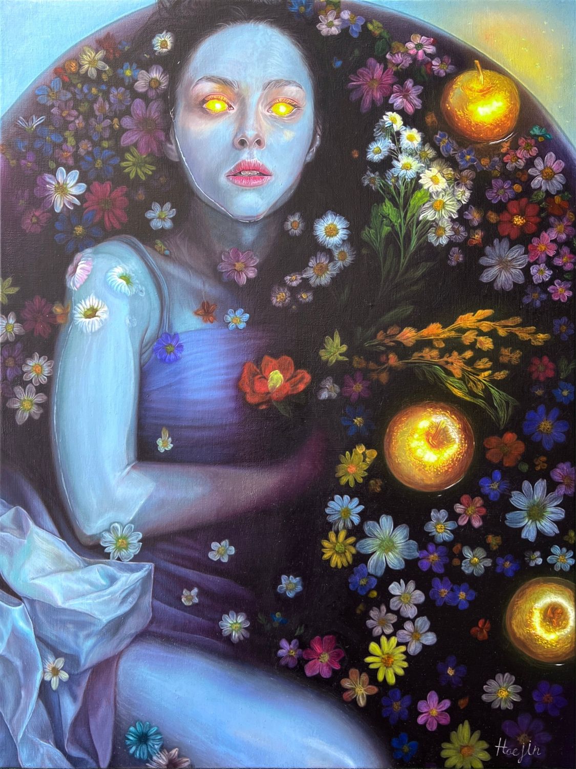 Atalanta in the Bath - original painting by Haejin Yoo