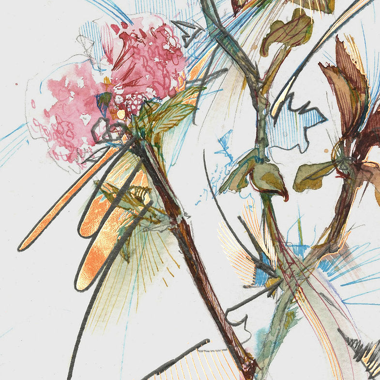 Arose Limited Edition Copper Foil Print by Carne Griffiths