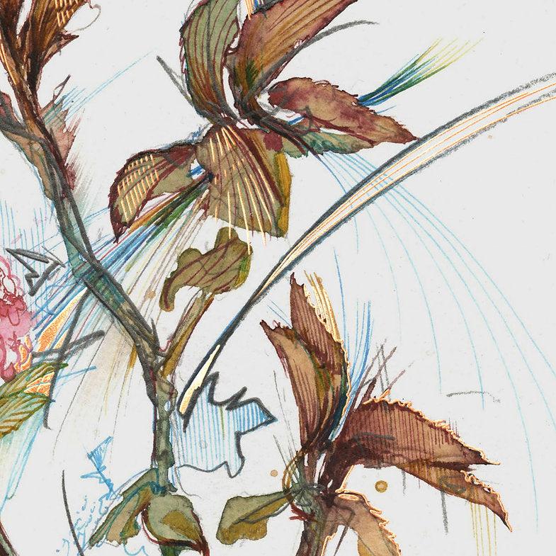 Arose Limited Edition Copper Foil Print by Carne Griffiths