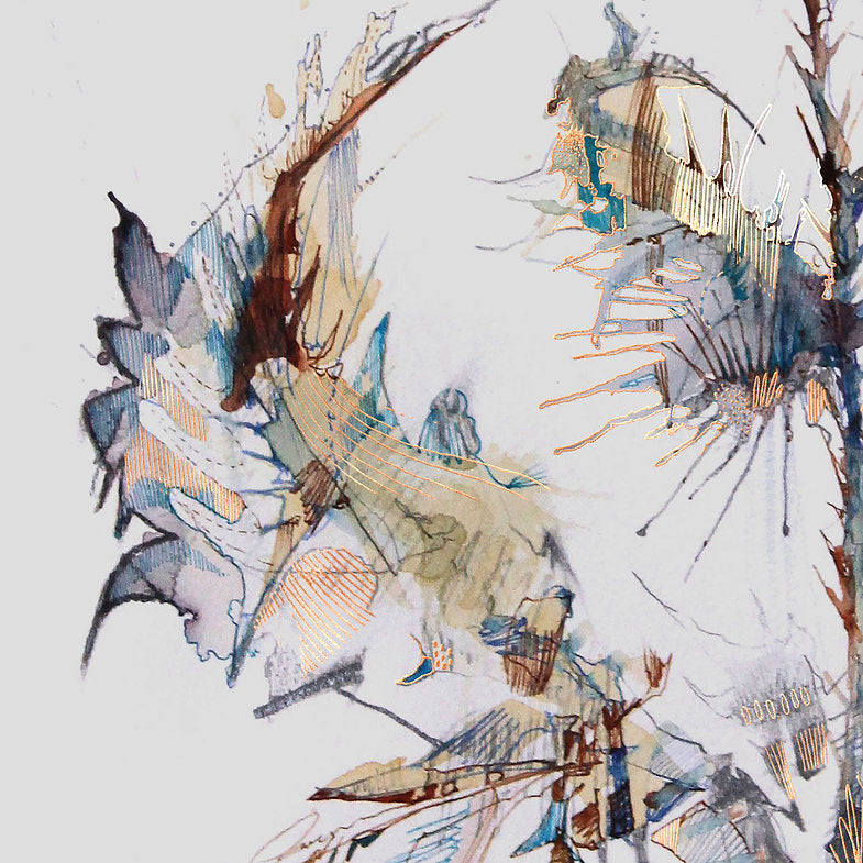 Crushed Limited Edition Copper Foil Print by Carne Griffiths