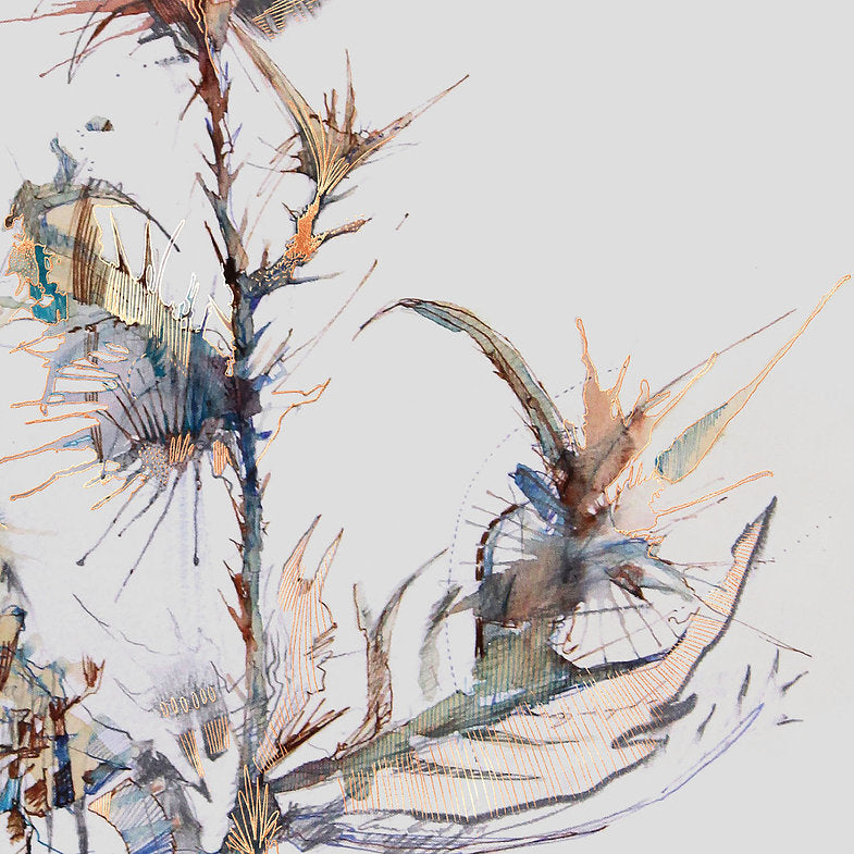 Crushed Limited Edition Copper Foil Print by Carne Griffiths