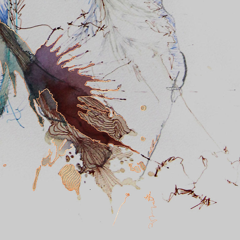 Fatal Limited Edition Copper Foil Print by Carne Griffiths