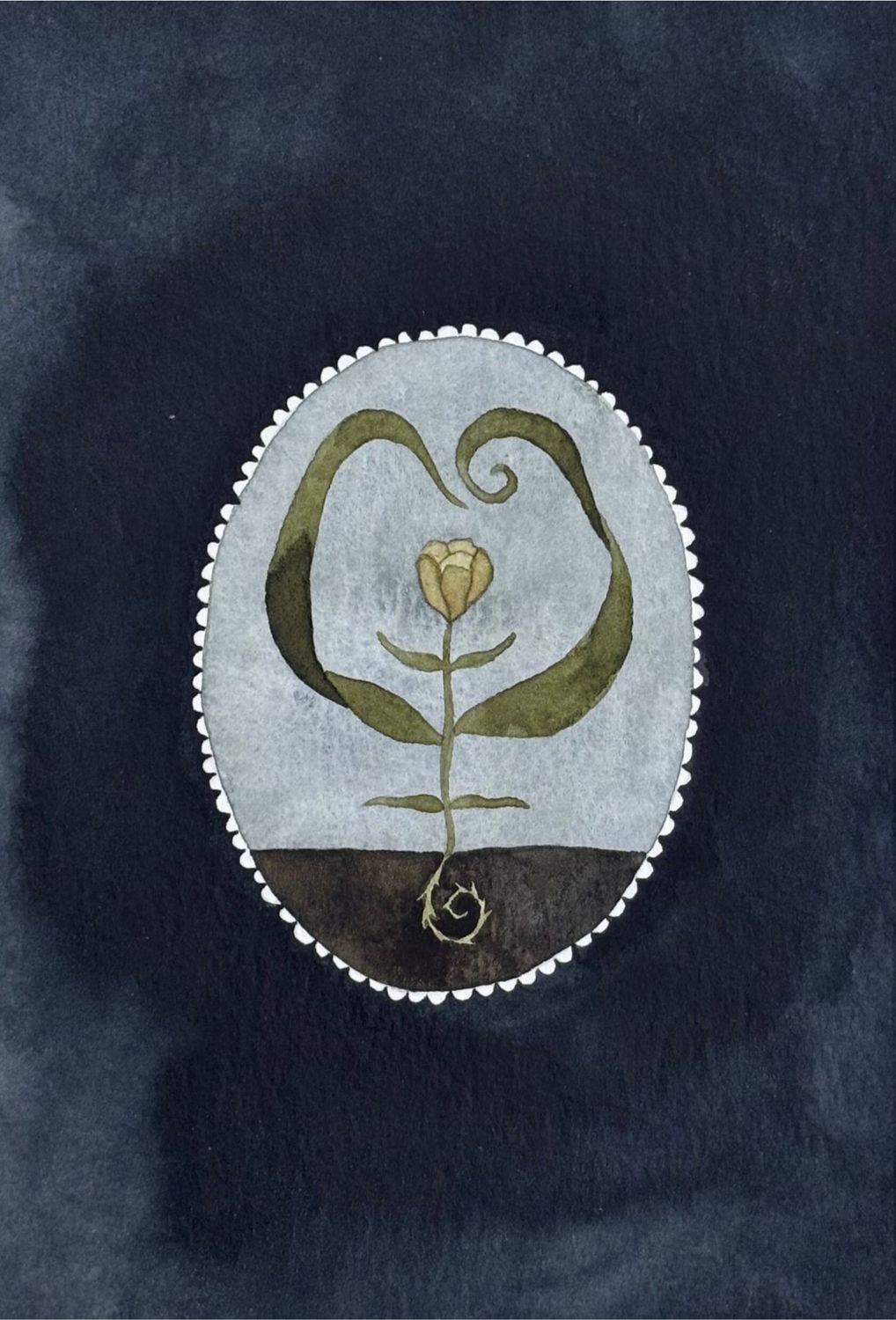 Intricate fairy-tale like illustration of a flower