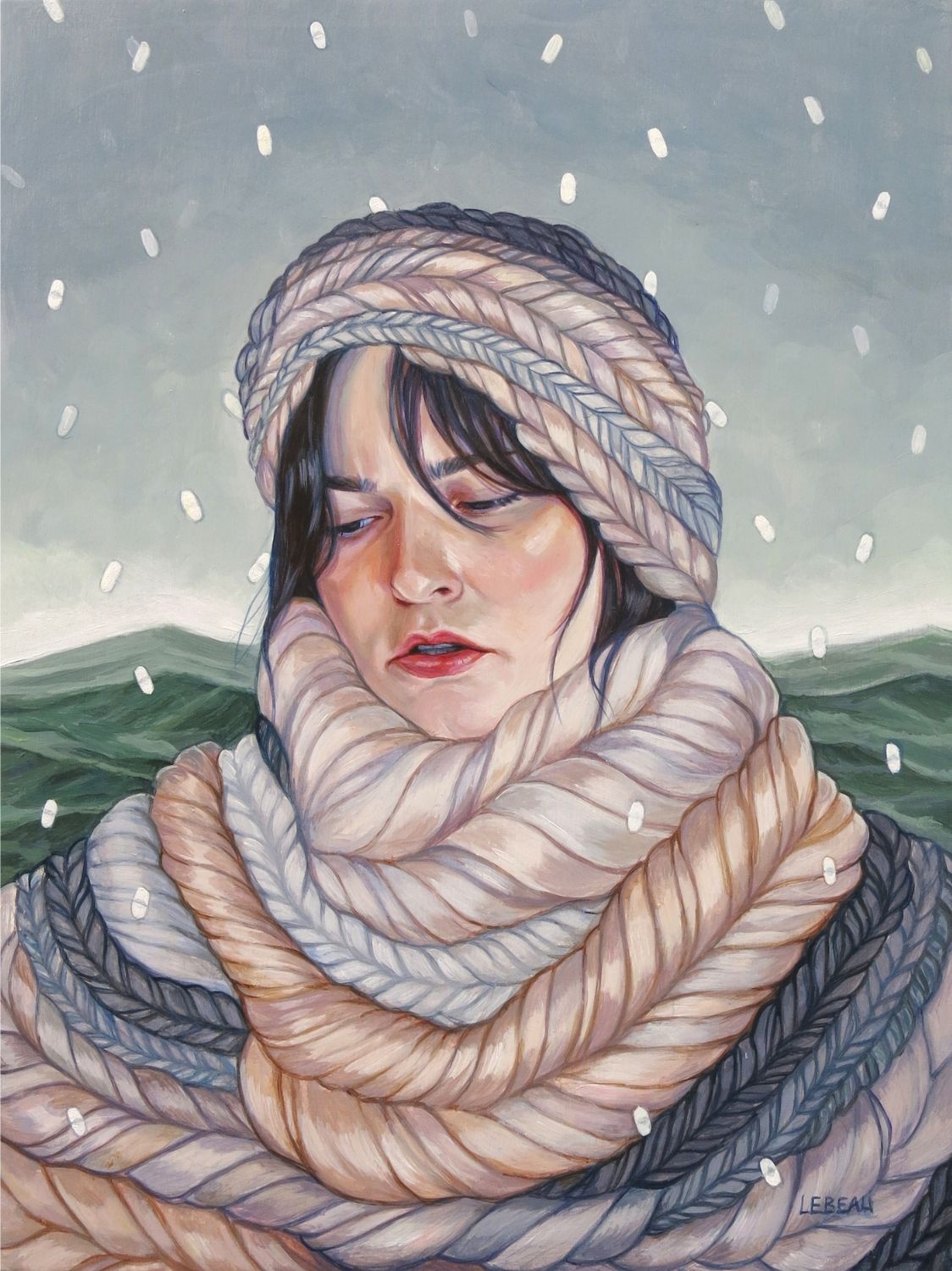 ‘Rx’ original acrylic on wood painting by Edith Lebeau