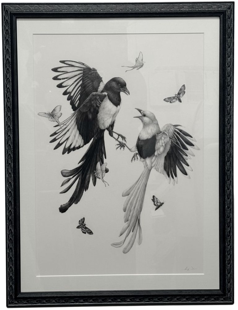 Balanced Duality - original graphite drawing by Kerry Jane