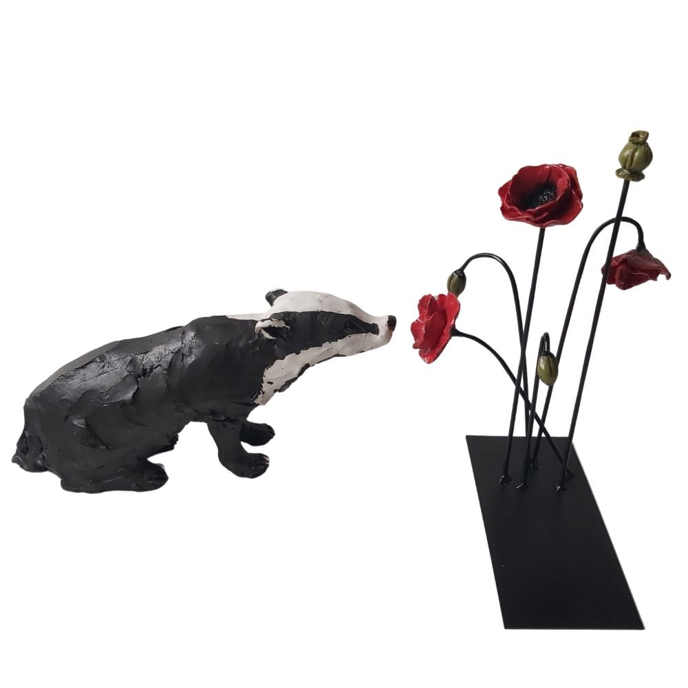 Poppy Fields - two piece sculpture by Kylie Matheson