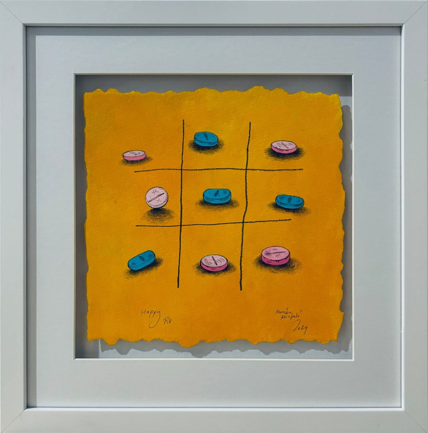 ‘Happy Pill’ original acrylic by Monika Mitkute