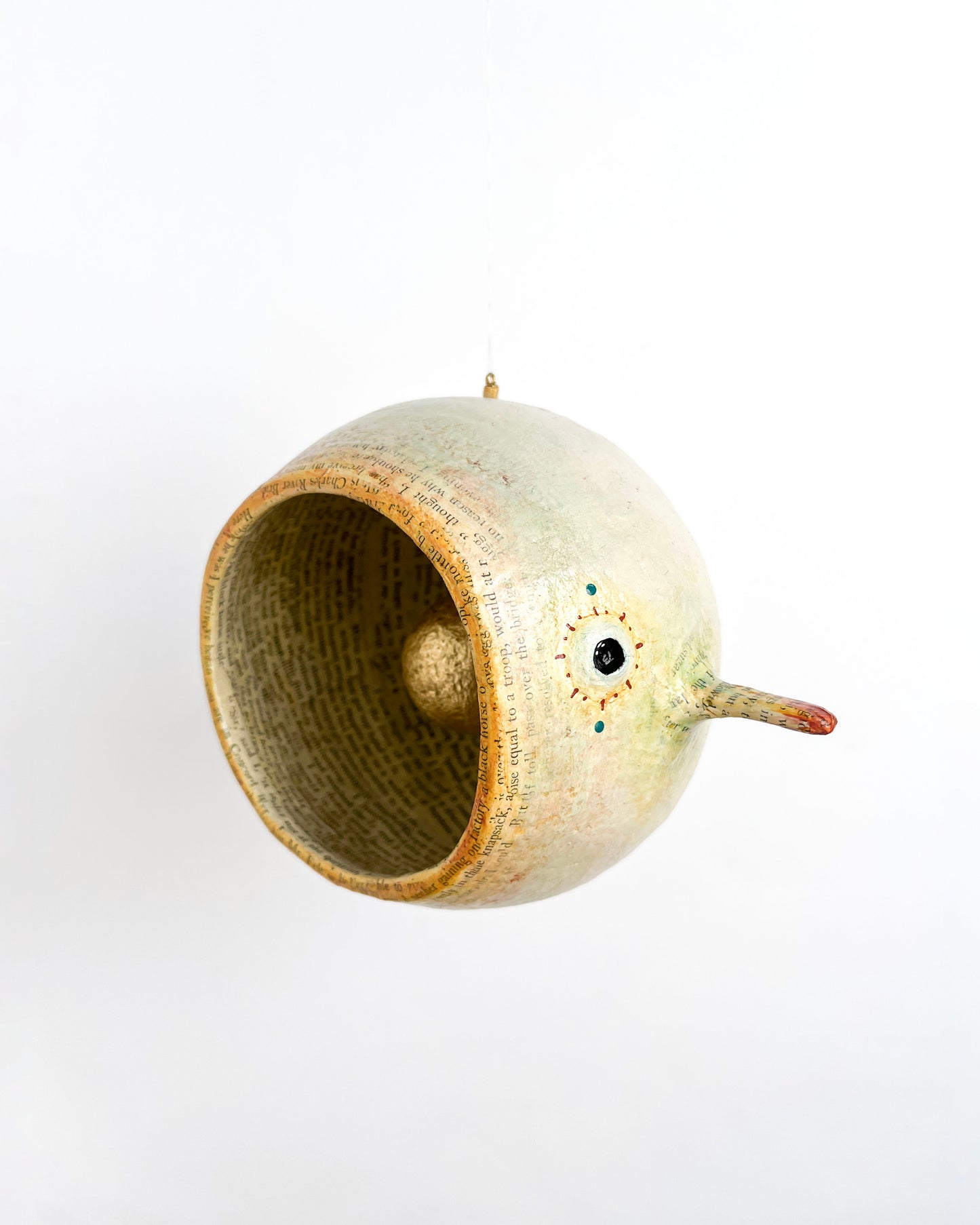 Nuk the Book Dragon - paper mache
