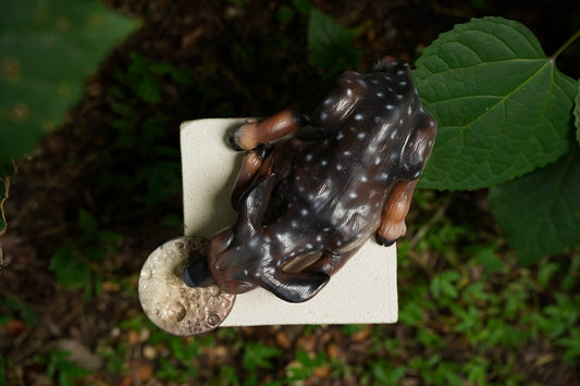 Polymer clay fawn sculpture by Shelby Clark-Glass