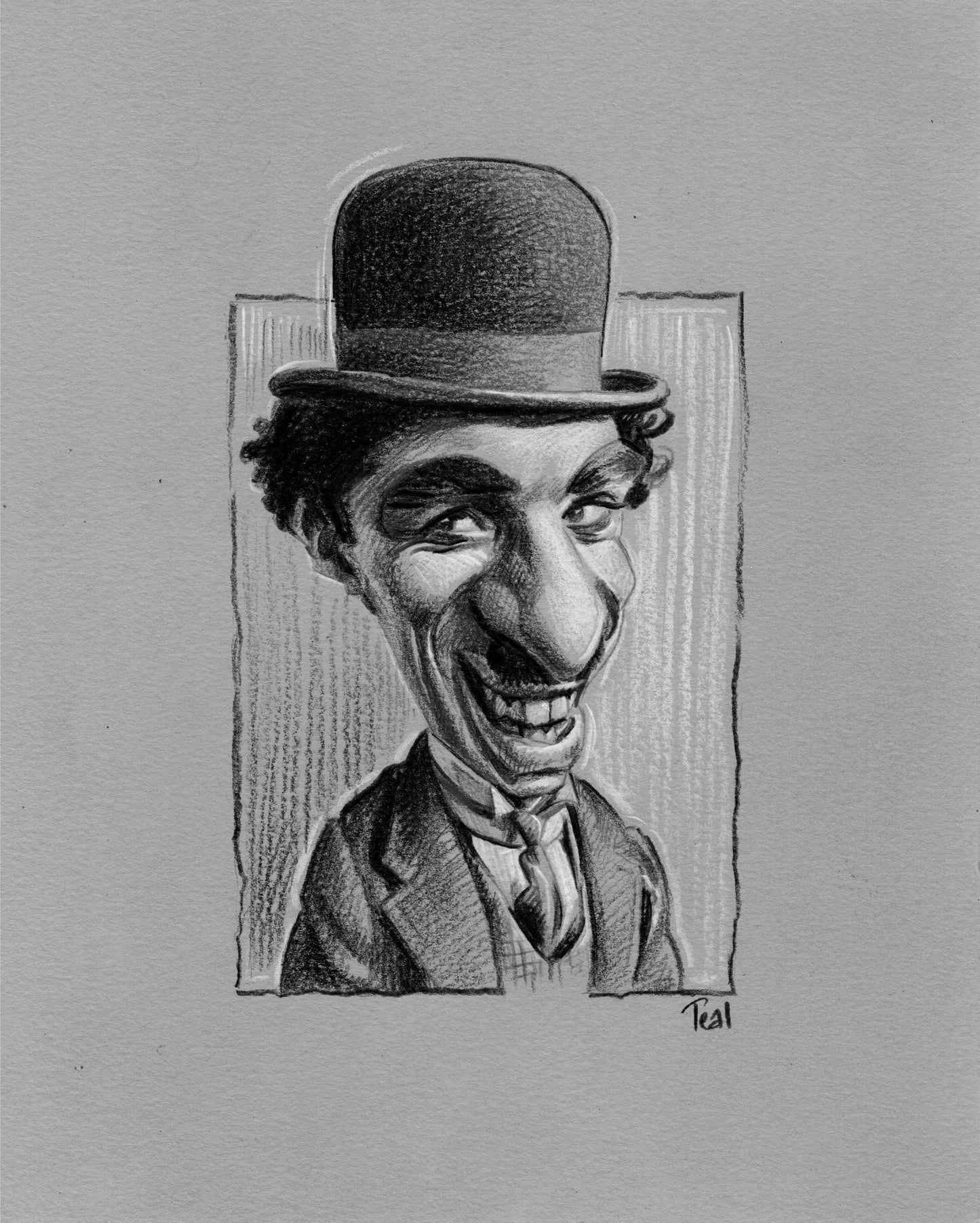 Caricature of Charlie Chaplin as the Tramp