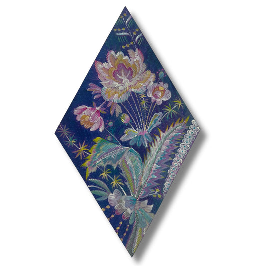 Blue Floral Tapestry