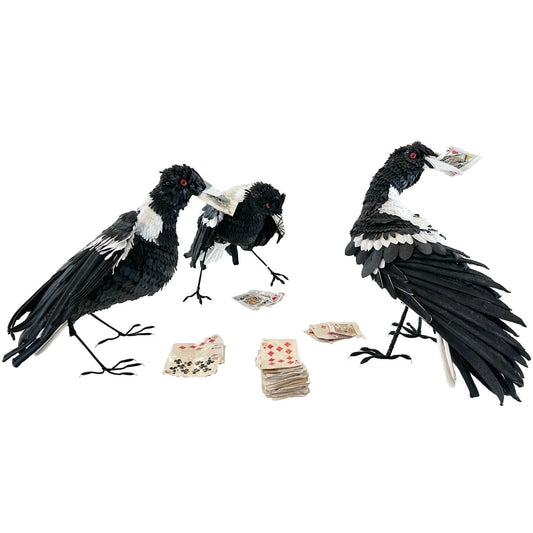 Card Playing Magpie #1 - Robyn Lees-West - Quirky Fox 