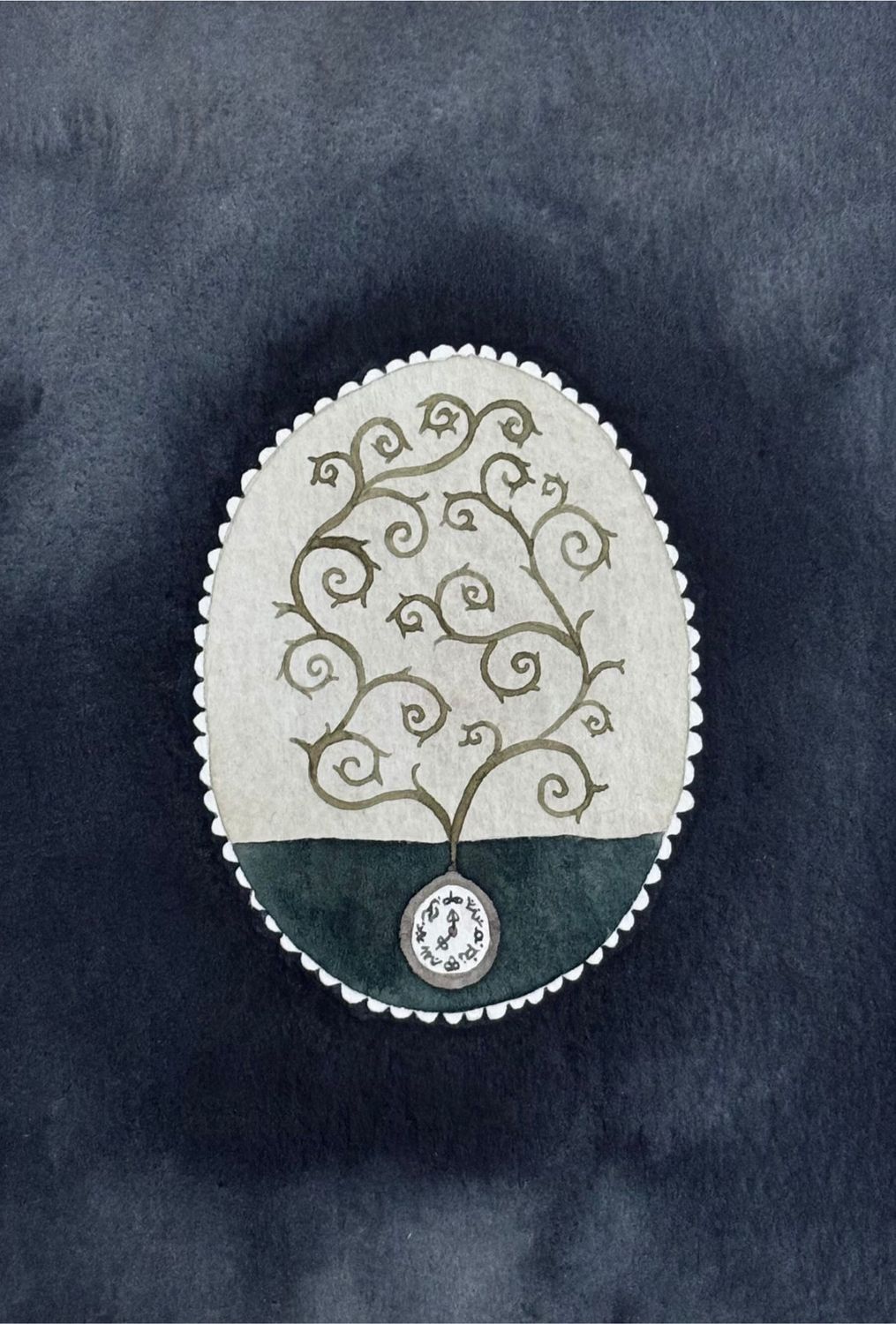 Intricate fairy-tale like illustration of tendrils