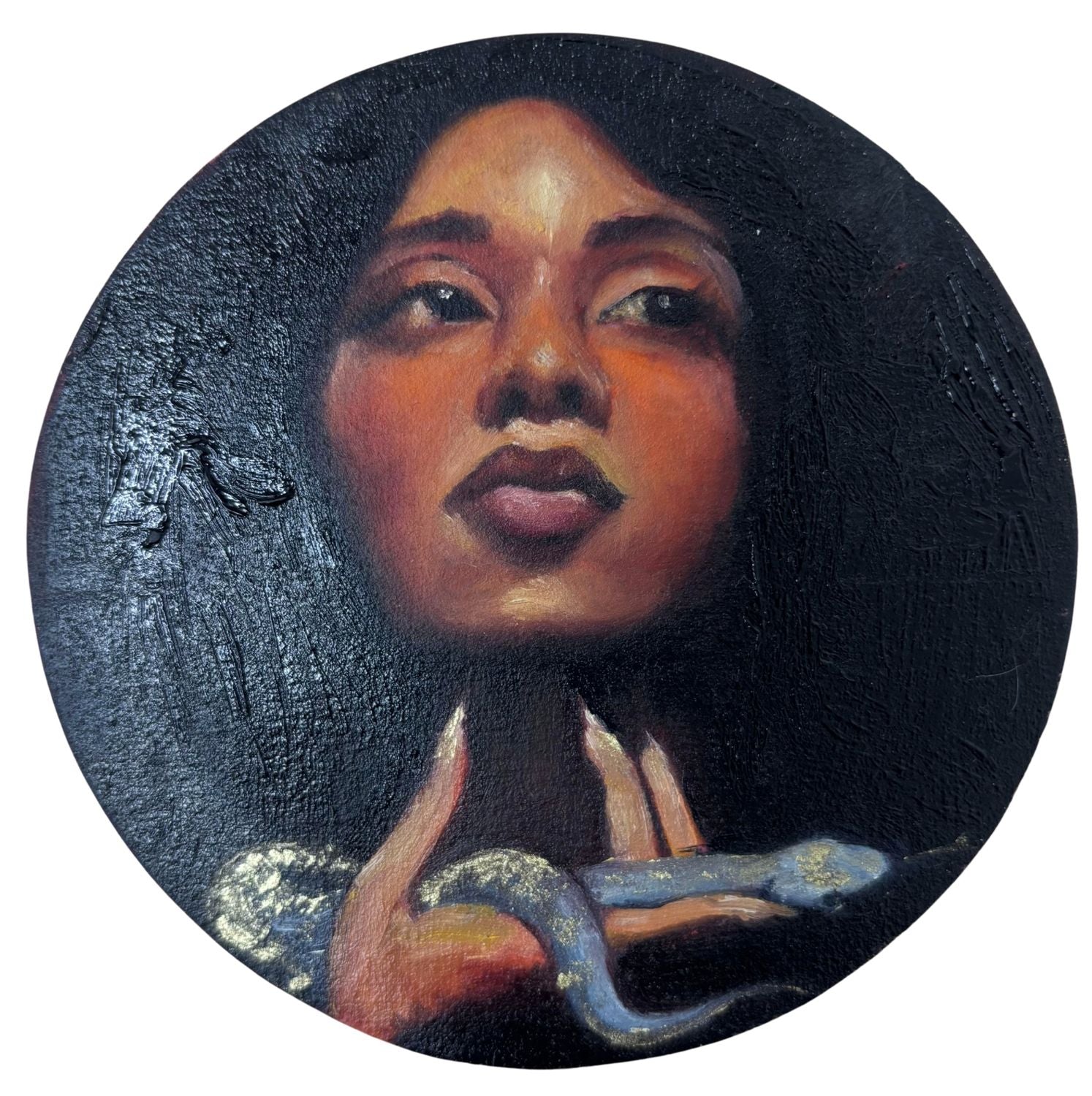 Small original oil painting Genetic Eve by Ariane Kamps