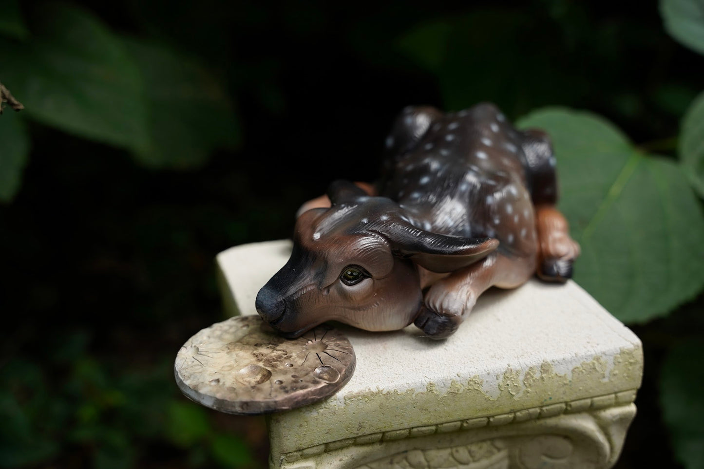 Polymer clay fawn sculpture by Shelby Clark-Glass