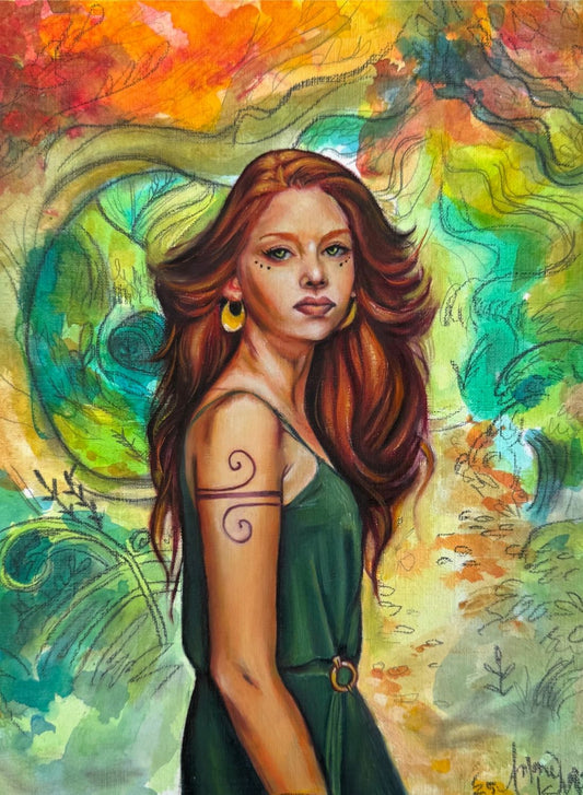 Mébh - an original mixed media painting by Ariane Kamps
