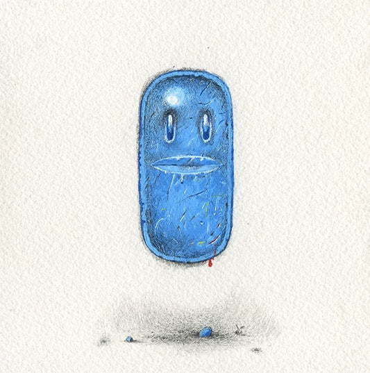 ‘Happy Pill II’ original acrylic by Monika Mitkute