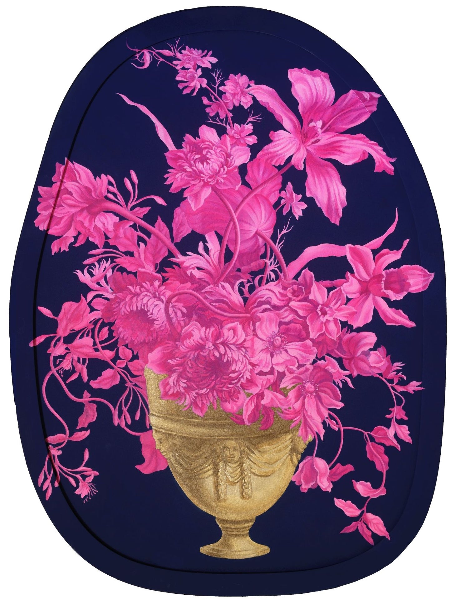 Original acrylic painting taking inspiration from classic botanical still life’s in a shakey frame