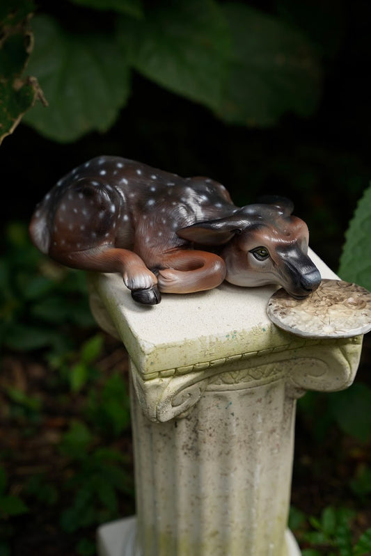Polymer clay fawn sculpture by Shelby Clark-Glass