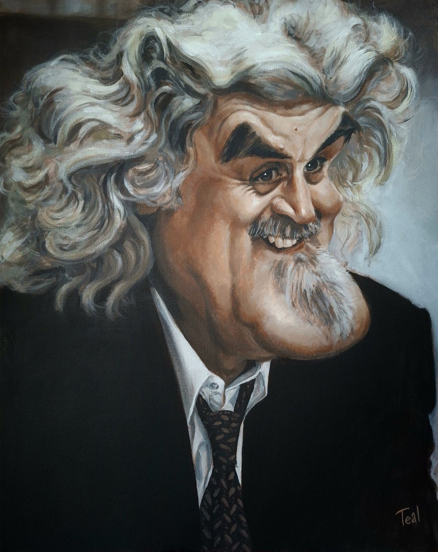 Caricature of Billy Connolly by Adrian Teal
