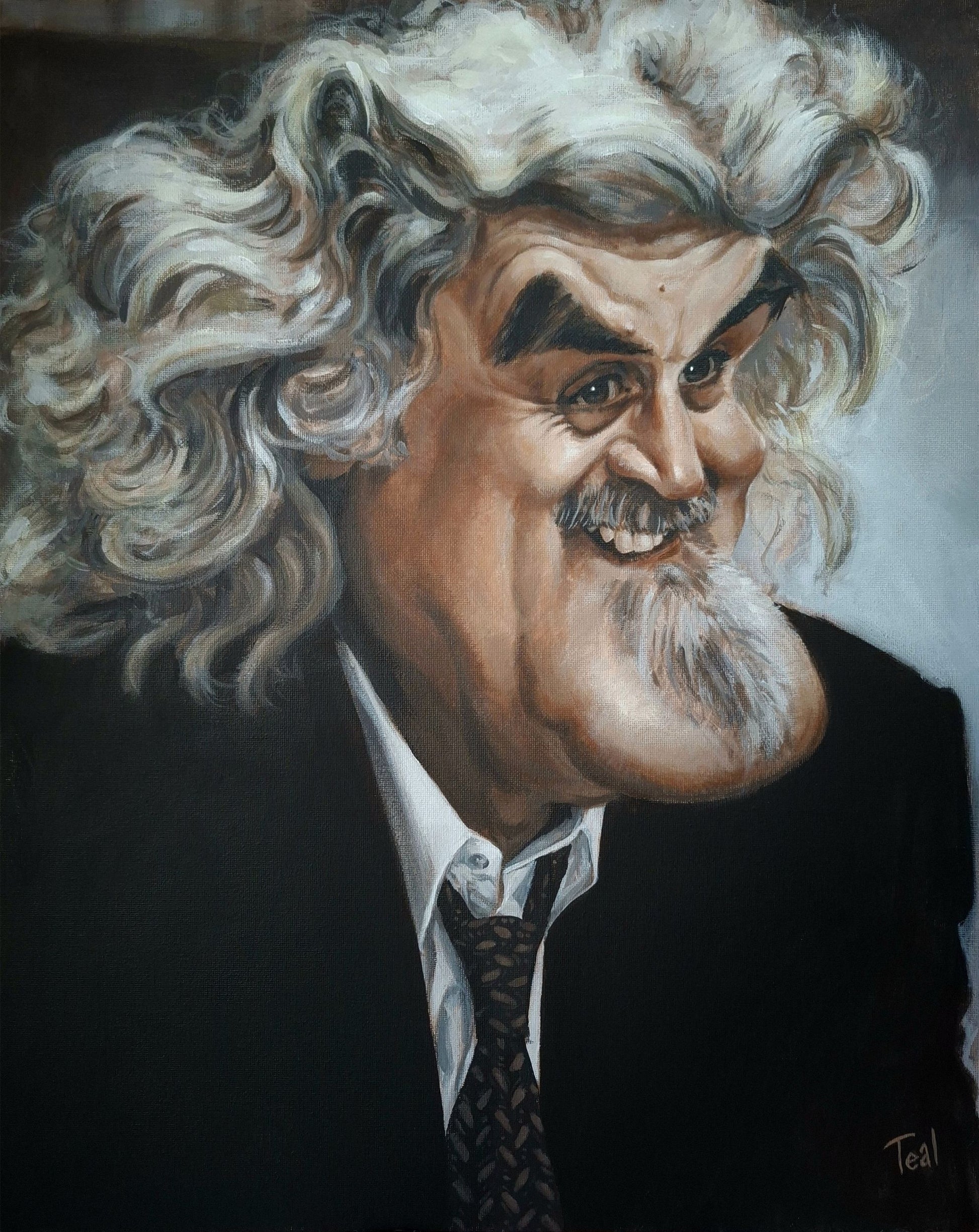 Caricature of Billy Connolly by Adrian Teal