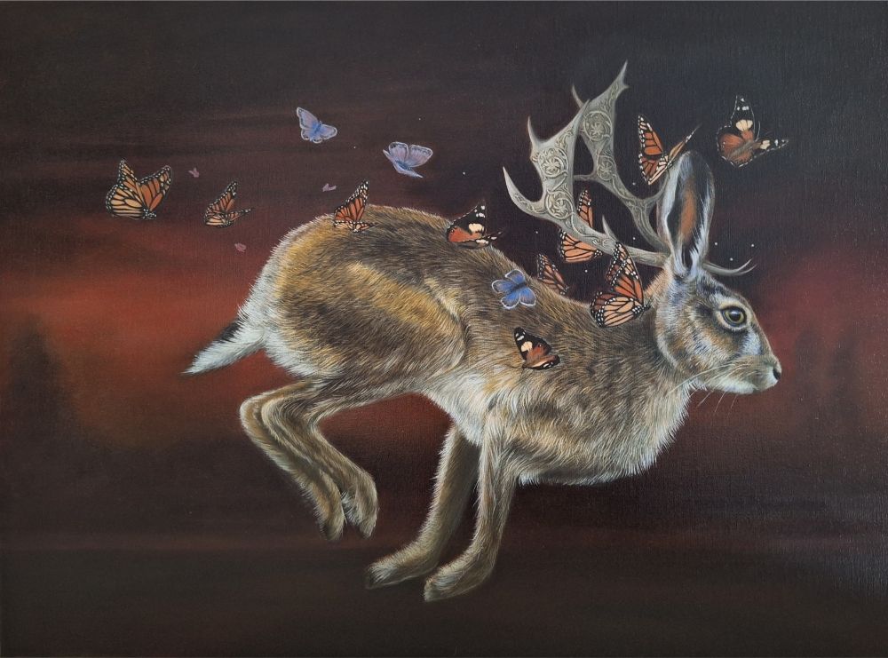 Transformation - oil on linen original painting by Heather Denison