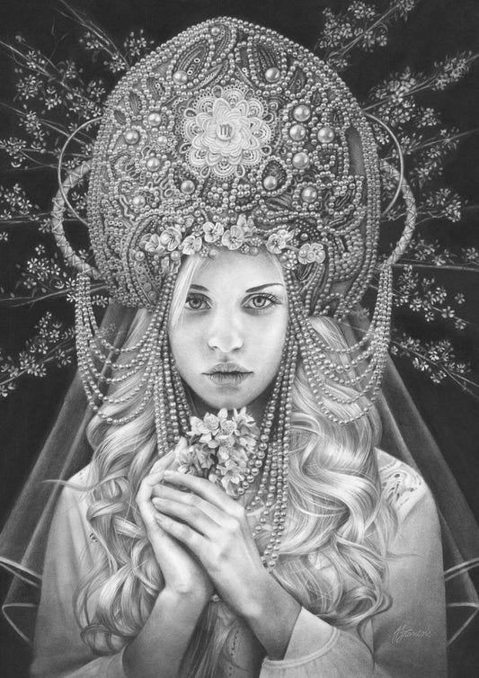 Virgo - open edition print by Fiona Francois