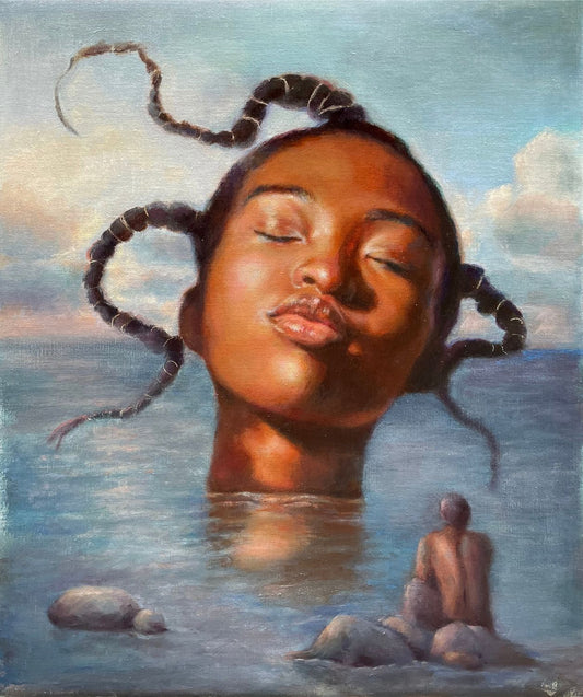 Waiting for Mami Wata original painting by Lara Hochreiter